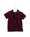 A Burgundy Short Sleeve Polos from Ralph Lauren in size 6-12M for boy. (Front View)
