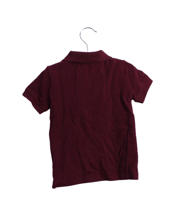 A Burgundy Short Sleeve Polos from Ralph Lauren in size 6-12M for boy. (Back View)