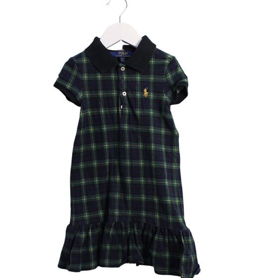 A Navy Short Sleeve Dresses from Polo Ralph Lauren in size 3T for girl. (Front View)