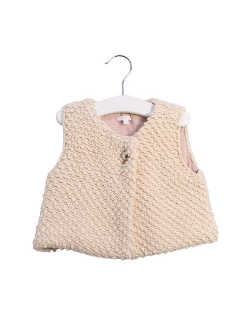 A Ivory Outerwear Vests from Chloe in size 6-12M for girl. (Front View)