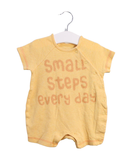 A Orange Short Sleeve Rompers from Mides in size 0-3M for neutral. (Front View)
