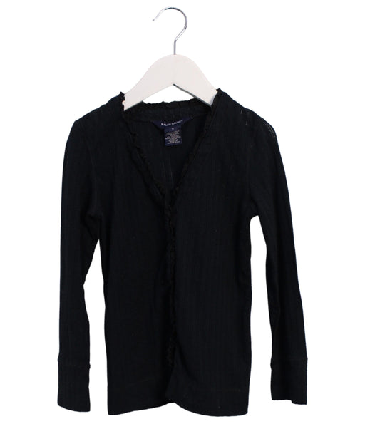 A Navy Long Sleeve Tops from Ralph Lauren in size 5T for girl. (Front View)