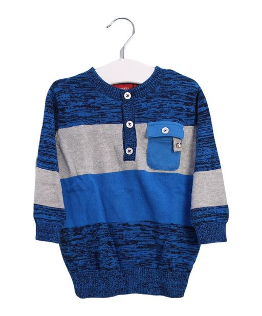 A Blue Knit Sweaters from Ferrari in size 12-18M for boy. (Front View)