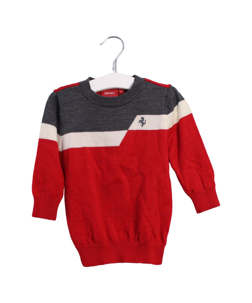 A Red Knit Sweaters from Ferrari in size 12-18M for boy. (Front View)