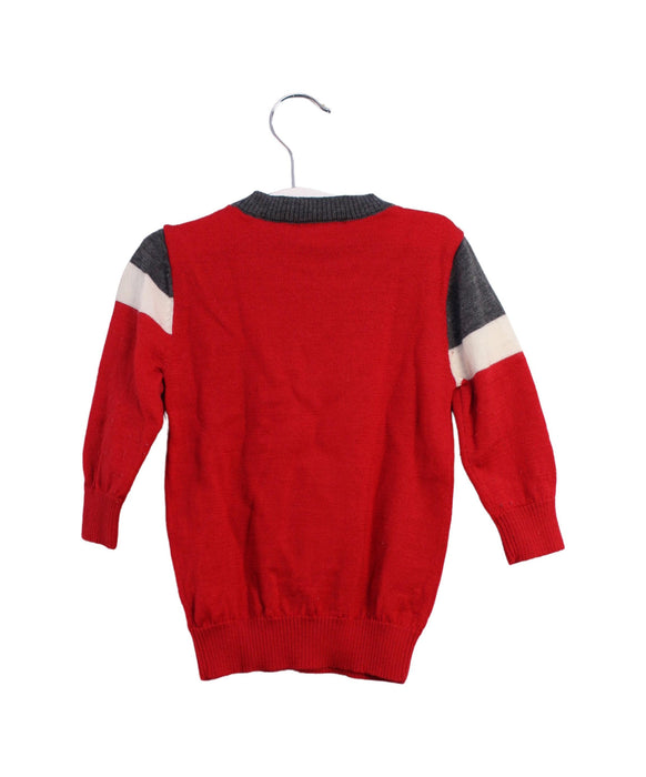 A Red Knit Sweaters from Ferrari in size 12-18M for boy. (Back View)