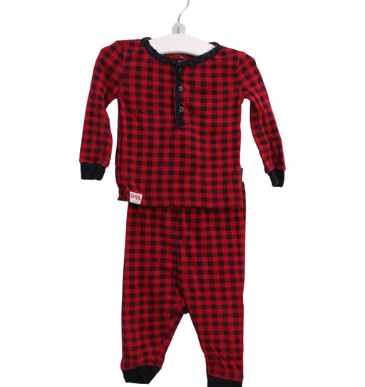 A Red Pyjama Sets from Ralph Lauren in size 6-12M for girl. (Front View)