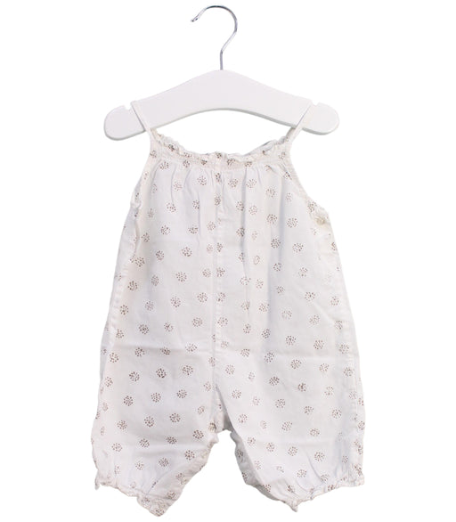 A White Sleeveless Rompers from Bonpoint in size 0-3M for girl. (Front View)