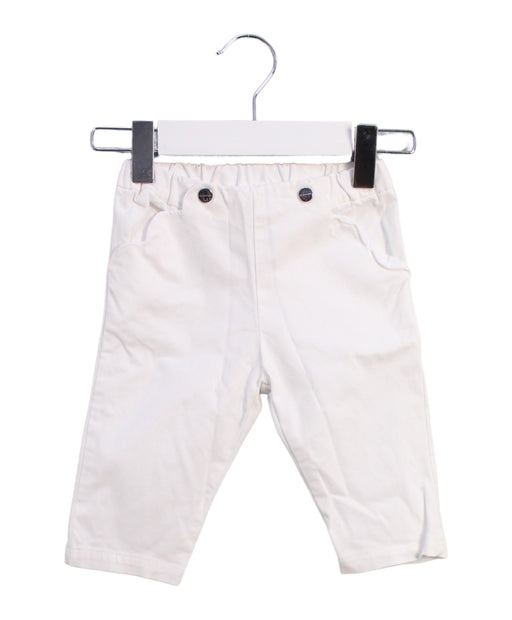 A White Casual Pants from Jacadi in size 3-6M for girl. (Front View)
