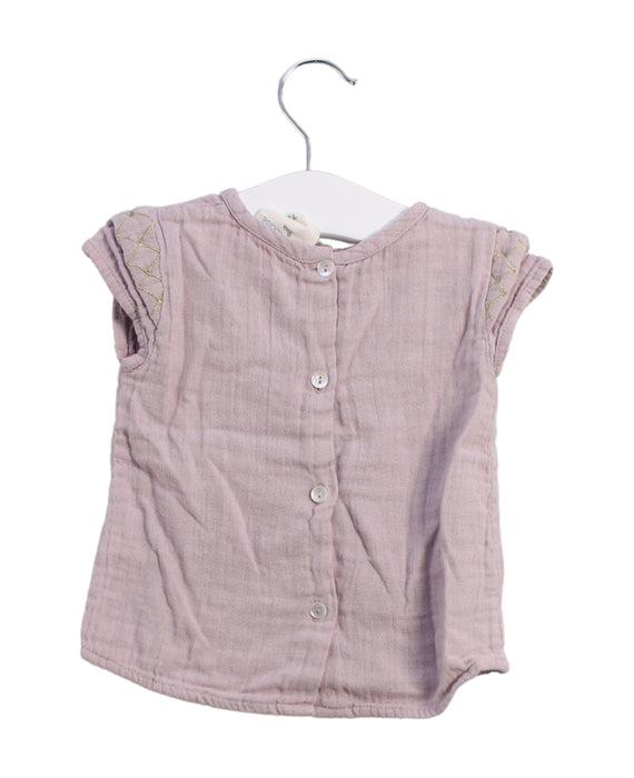 A Pink Short Sleeve Tops from Louis Louise in size 6-12M for girl. (Back View)