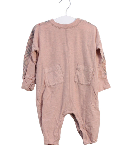 A Pink Long Sleeve Jumpsuits from Burberry in size 3-6M for girl. (Front View)