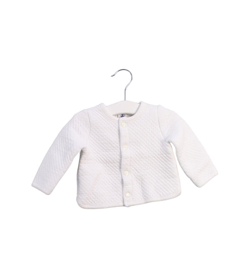 A White Lightweight Jackets from Petit Bateau in size 3-6M for girl. (Front View)
