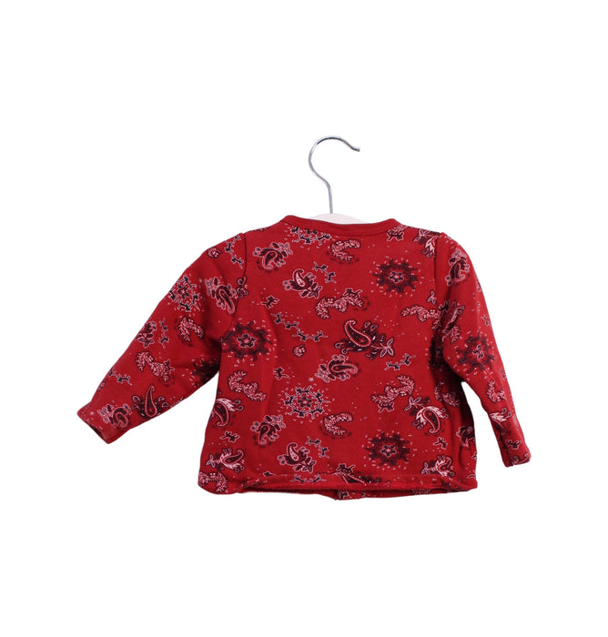 A Red Lightweight Jackets from Petit Bateau in size 6-12M for girl. (Back View)