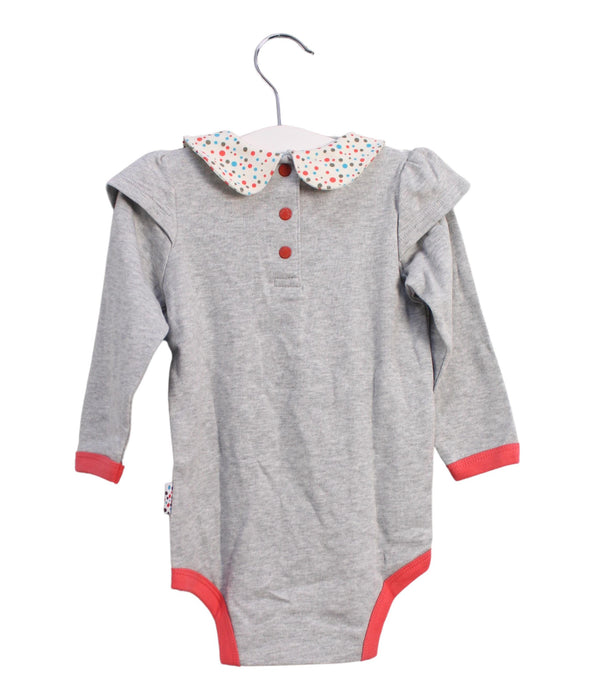 A Grey Long Sleeve Bodysuits from TinyBitz in size 12-18M for girl. (Back View)