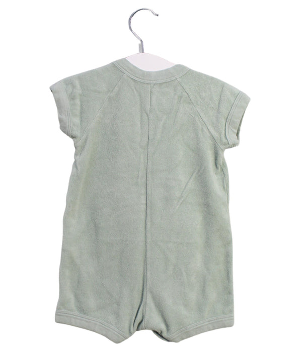 A Green Short Sleeve Rompers from Petit Bateau in size 3-6M for neutral. (Back View)