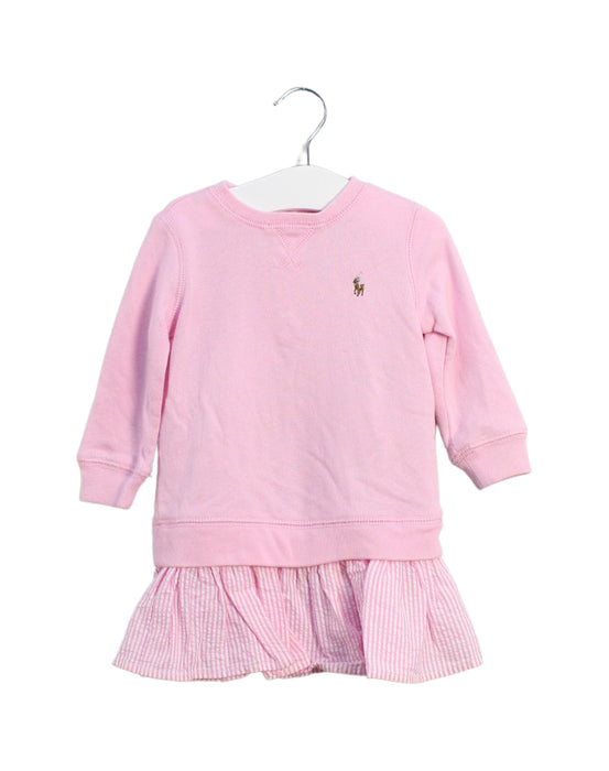 A Pink Sweater Dresses from Ralph Lauren in size 6-12M for girl. (Front View)
