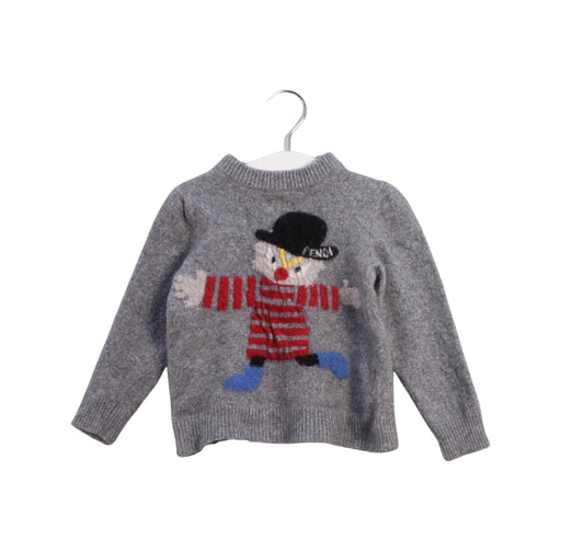 A Grey Knit Sweaters from Fendi in size 4T for boy. (Front View)