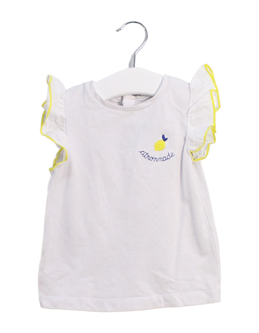 A White Sleeveless Tops from Jacadi in size 3T for girl. (Front View)