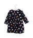 A Navy Long Sleeve Dresses from Petit Bateau in size 12-18M for girl. (Back View)