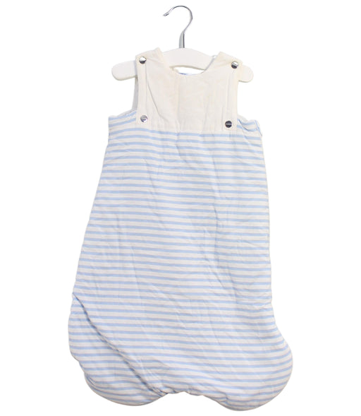 A Blue Sleepsacs from Jacadi in size 0-3M for neutral. (Front View)