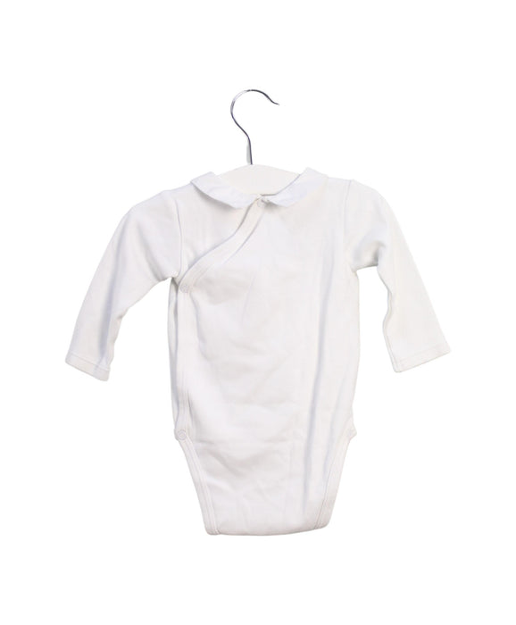 A White Long Sleeve Bodysuits from Jacadi in size 3-6M for boy. (Back View)