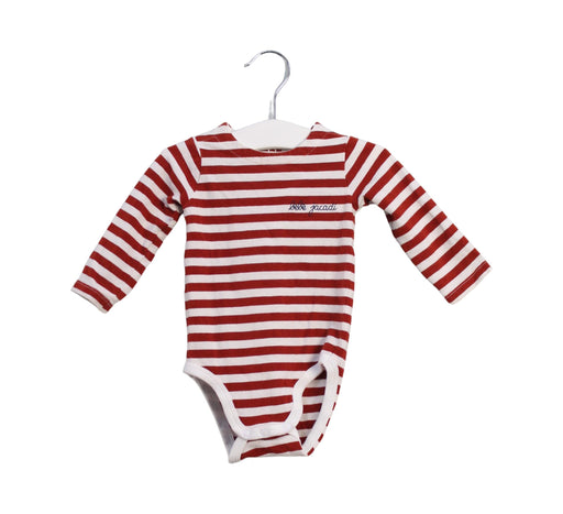 A Red Long Sleeve Bodysuits from Jacadi in size 3-6M for neutral. (Front View)