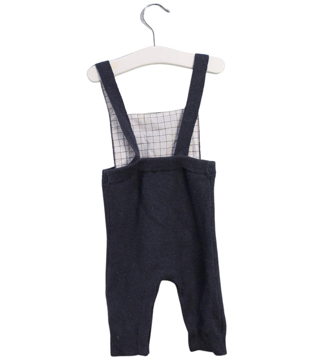 A Navy Long Overalls from Jacadi in size 3-6M for boy. (Back View)