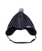 A Navy Winter Hats from Jacadi in size 6-12M for neutral. (Front View)