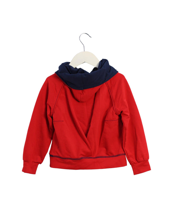 A Red Sweatshirts from As Know As Ponpoko in size 2T for boy. (Back View)