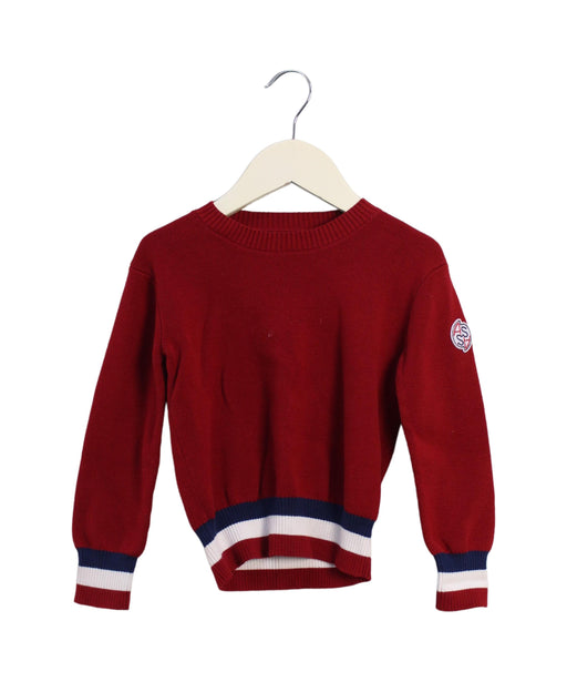 A Red Knit Sweaters from As Know As Ponpoko in size 2T for boy. (Front View)