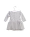 A Grey Long Sleeve Dresses from Seed in size 0-3M for girl. (Back View)