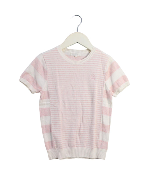 A Pink Short Sleeve Tops from Nicholas & Bears in size 4T for girl. (Front View)