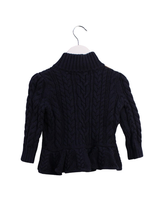A Navy Cardigans from Ralph Lauren in size 6-12M for girl. (Back View)