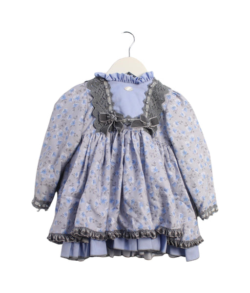 A Blue Dress Sets from La Amapola in size 4T for girl. (Front View)