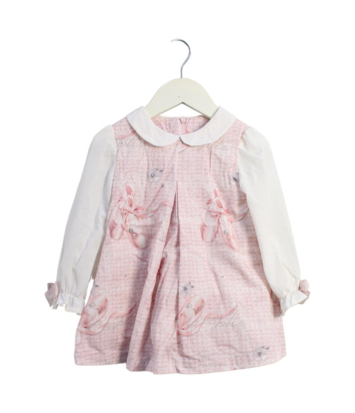 A Pink Long Sleeve Dresses from Lapin House in size 2T for girl. (Front View)