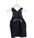 A Navy Overall Dresses from Miki House in size 2T for girl. (Back View)
