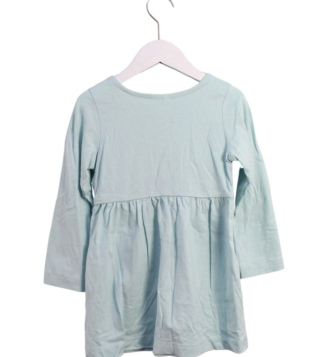 A Teal Long Sleeve Dresses from Hanna Andersson in size 3T for girl. (Back View)