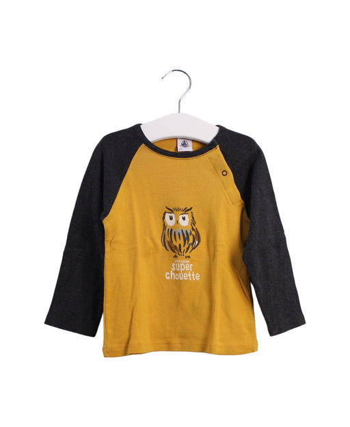 A Yellow Long Sleeve Tops from Petit Bateau in size 18-24M for boy. (Front View)