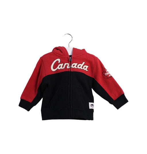 A Red Lightweight Jackets from Roots in size 6-12M for boy. (Front View)