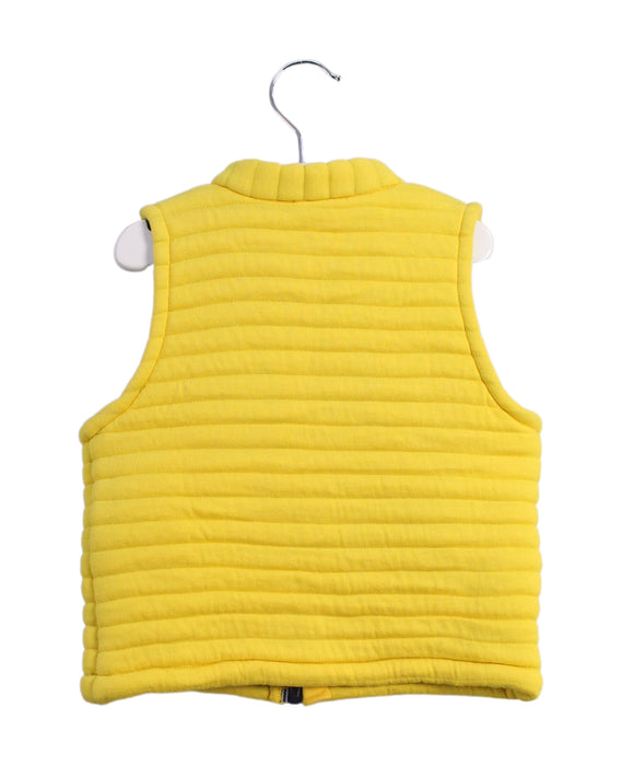 A Yellow Outerwear Vests from Petit Bateau in size 6-12M for boy. (Back View)