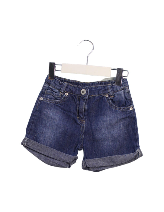 A Blue Shorts from Steiff in size 4T for girl. (Front View)