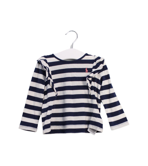 A Navy Long Sleeve Tops from Ralph Lauren in size 6-12M for girl. (Front View)