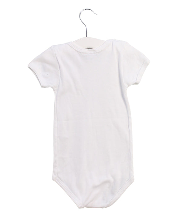 A White Short Sleeve Bodysuits from Petit Bateau in size 3T for girl. (Back View)