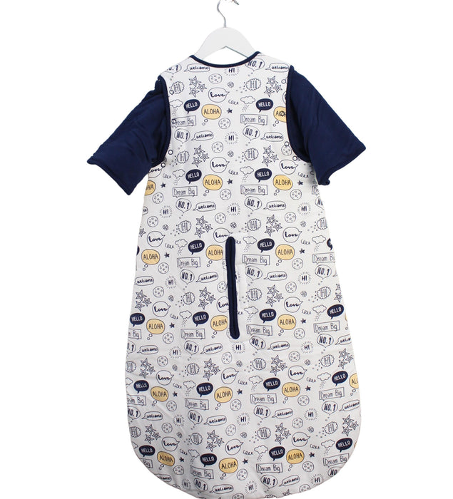 A Navy Sleepsacs from Mides in size 6-12M for neutral. (Back View)