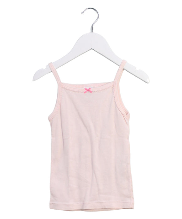 A Pink Sleeveless Tops from Petit Bateau in size 3T for girl. (Front View)