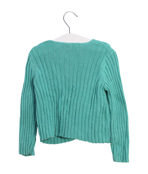 A Teal Cardigans from Bonpoint in size 12-18M for girl. (Back View)