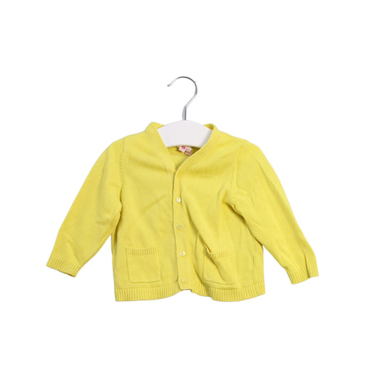 A Yellow Cardigans from Bonpoint in size 6-12M for boy. (Front View)