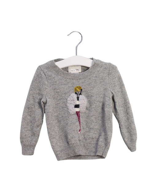 A Grey Knit Sweaters from Crewcuts in size 2T for girl. (Front View)