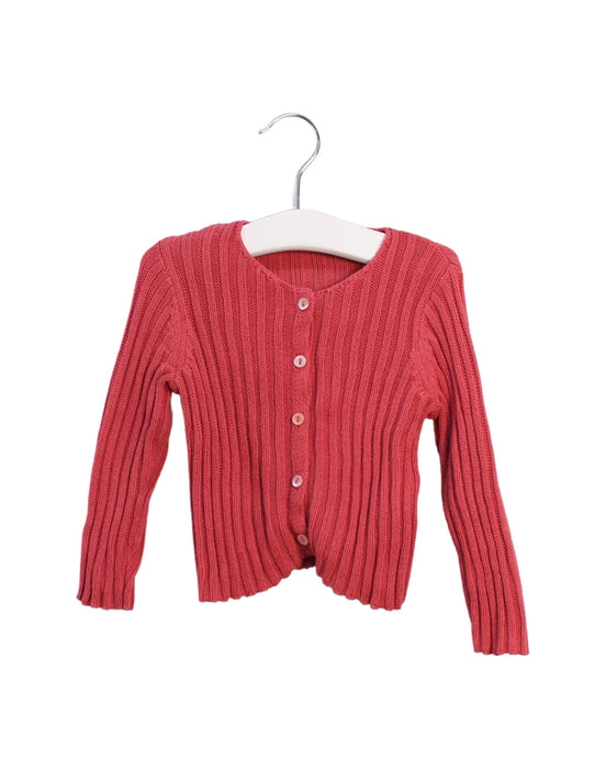 A Pink Cardigans from Bonpoint in size 6-12M for girl. (Front View)