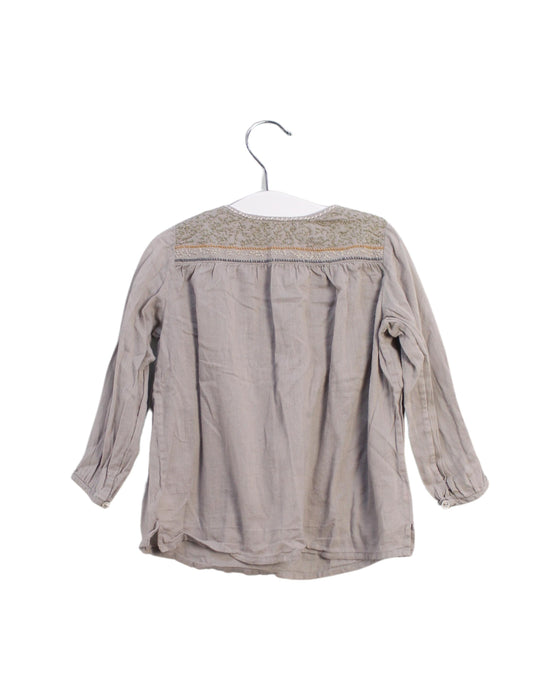 A Grey Long Sleeve Tops from Bonpoint in size 2T for girl. (Back View)