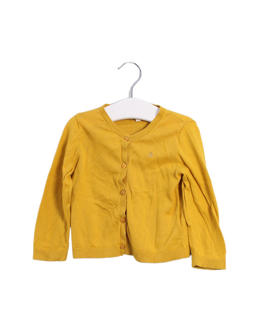 A Yellow Cardigans from Bonpoint in size 12-18M for girl. (Front View)